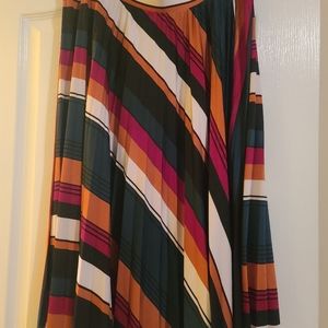 Multicolor Pleated Skirt